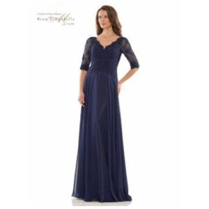 **Rina Di Montella** RD2760 Navy Gown 14 NWT